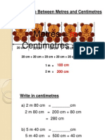 The Relationship Between Metres and Centimetres