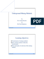 Underground Mining Methods