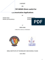 Report On RF MEMS Switches