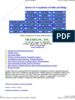 Flocculants - Polymers For Coagulation of Solids and Sludge - TRAMFLOC, InC