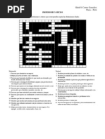 Crucigrama Sobre Profesiones y Oficios