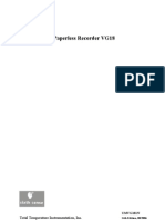 Paperless Recorder VG18: User Manual