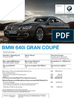 Spec Sheet - The All-New BMW 6 Series Gran Coupé (FINAL)