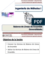 Sem 16.1 - IM I - USMP - Balance de Líneas de Ensamble - Generalidades.