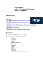 Sansbound Curriculum For Microsoft Certified Information Technology Professional (MCITP) Aspirants