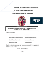 Reglamento de Elecciones Agronomía UNSAAC Aprobado