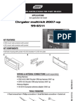 Chrysler Multi-Kit 2007-Up 99-6511: Applications