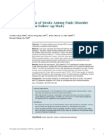 An Increased Risk of Stroke Among Panic Disorder Patients: A 3-Year Follow-Up Study