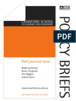 Crawford School: Paid Parental Leave