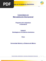 Unidad 3. Estrategias en El Comercio Electronico