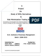 Study of Nifty Derivatives &amp Risk Minimization Trading Strategy