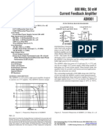 800 MHZ, 50 MW Current Feedback Amplifier:, G +2) Differential Phase Error