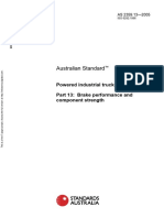 As 2359.13-2005 Powered Industrial Trucks Brake Performance and Component Strength