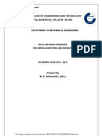 Heat and Mass Transfer - 2 Marks - All 5 Units