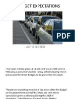 Budget Expectations: Auto Sector