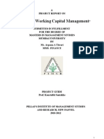 Analysis of Working Capital Management: A Project Report On