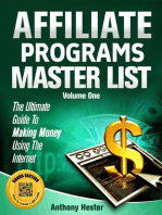 Affiliate Programs Master List Volume One