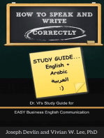 How to Speak and Write Correctly: Study Guide (English + Arabic)