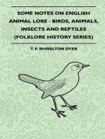 Some Notes on English Animal Lore - Birds, Animals, Insects and Reptiles (Folklore History Series)