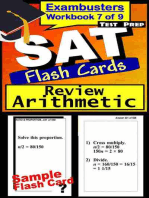 SAT Test Prep Arithmetic Review--Exambusters Flash Cards--Workbook 7 of 9: SAT Exam Study Guide