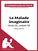 Le Malade imaginaire de Molière - Acte III, scène 10: Commentaire de texte