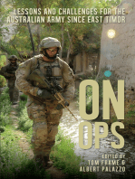 On Ops: Lessons and Challenges for the Australian Army since East Timor