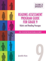 Reading Assessment Program Guide For Grade 9: Rubric and Reading Passages