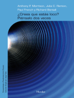 ¿Crees que estás loco? Piénsalo dos veces: Recursos para la terapia cognitiva de la psicosis