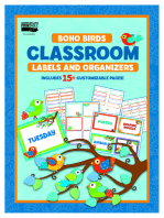 Boho Birds Classroom Labels and Organizers