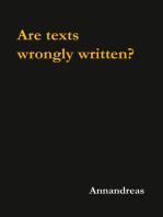 Are texts wrongly written?