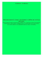 Progressione logica di dodici coppie di tavole binarie (con elementi fisico-matematici correlati a concetti chiave filosoficoscientifici e metafisici, comprovanti la fondamentale struttura dualisticamente quadridimensionale dell'universo)