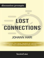 Summary: "Lost Connections: Uncovering the Real Causes of Depression – and the Unexpected Solutions" by Johann Hari | Discussion Prompts