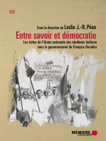 Entre savoir et démocratie. Les luttes de l'Union nationale des Étudiants haïtiens sous le gouvernement de François Duvalier: Les luttes de l'Union nationale des Étudiants haïtiens sous le gouvernement de François Duvalier