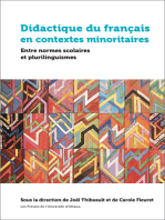 Didactique du français en contextes minoritaires: Entre normes scolaires et plurilinguismes