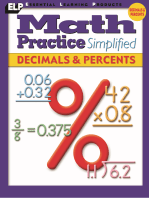 Math Practice Simplified: Decimals & Percents (Book H): Practicing the Concepts of Decimals and Percentages