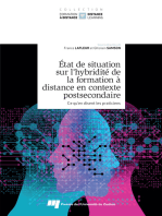 État de situation sur l’hybridité de la formation à distance en contexte postsecondaire, tome 1: Ce qu’en disent les praticiens