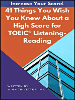 41 Things You Wish You Knew About a High Score for TOEIC® Listening-Reading