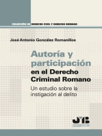 Autoría y participación en el Derecho Criminal Romano: Un estudio sobre la instigación al delito