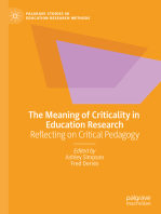 The Meaning of Criticality in Education Research: Reflecting on Critical Pedagogy