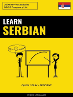 Learn Serbian - Quick / Easy / Efficient: 2000 Key Vocabularies