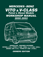 Mercedes - Benz Vito & V-Class Petrol & Diesel Models: Workshop Manual - 2000 - 2003