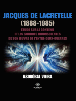 Jacques de Lacretelle (1888-1985): Étude sur le contenu et les sources inconscientes de son œuvre de l’entre-deux-guerres