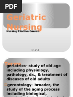 Geriatric Nursing in