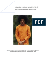 A 301 Page Arrangement of Quotations From "Sathya Sai Speaks" (Vol. 1-15)