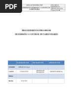 Procedimiento - Sistema de Tareos