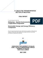 Energy Use in The Transportation Sector of Malaysia