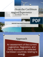 DR Winston McCalla, Lessons From The Caribbean Region Experience, Presentation, 2-2012