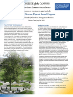 College: Project Director, Upward Bound Program