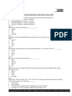 Electric Current MCQ