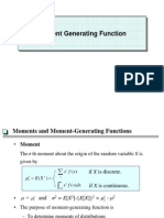 Moment Generating Function